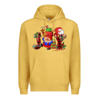 Antique Gold christmas joy  gnome Premium Hoodie - CowGirlArtShop
