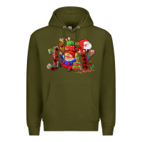 Army Green christmas joy  gnome Premium Hoodie - CowGirlArtShop