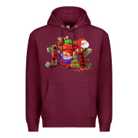 Burgundy christmas joy  gnome Premium Hoodie - CowGirlArtShop
