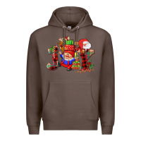 Coffee christmas joy  gnome Premium Hoodie - CowGirlArtShop