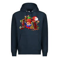 Navy christmas joy  gnome Premium Hoodie - CowGirlArtShop