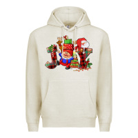 Oatmeal Heather christmas joy  gnome Premium Hoodie - CowGirlArtShop