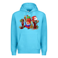 Ocean Blue christmas joy  gnome Premium Hoodie - CowGirlArtShop