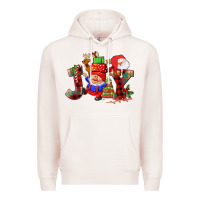 Pale Pink christmas joy  gnome Premium Hoodie - CowGirlArtShop