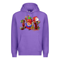Purple christmas joy  gnome Premium Hoodie - CowGirlArtShop