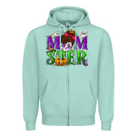 Seafoam Momster Halloween Zipper Hoodie - NancyCooperArtShop