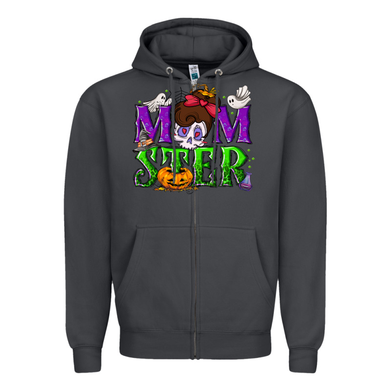 Momster Halloween Zipper Hoodie by NancyCooperArtShop | Teevron