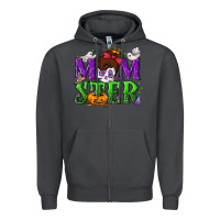 Smoke Momster Halloween Zipper Hoodie - NancyCooperArtShop