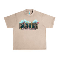 French Oak faith can move mountains cross Urban Heavy Tee - NancyCooperArtShop