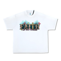 White faith can move mountains cross Urban Heavy Tee - NancyCooperArtShop