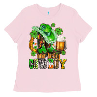 Bubblegum Pink one lucky  cowboy with hat and boots Ladies Tee - AdoDesignShop