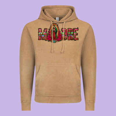 Madre Floral Aztec Leopard Vintage Hoodie Designed By Jasminsmagicworld