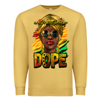 Antique Gold Unapologetically dope afro Premium Sweatshirt - HowdyJamesFarm