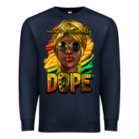 Navy Unapologetically dope afro Premium Sweatshirt - HowdyJamesFarm
