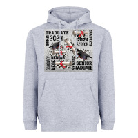 Heather Grey senior 2024 Heavyweight Hoodie - CowGirlArtShop