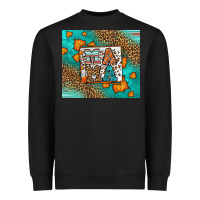 Black Fall Autumn Leopard Serape Mama Heavyweight Sweatshirt - LillyAllenDesigns