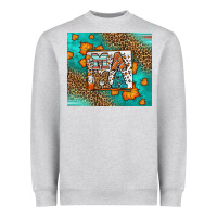 Heather Grey Fall Autumn Leopard Serape Mama Heavyweight Sweatshirt - LillyAllenDesigns