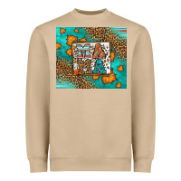 Mushroom Fall Autumn Leopard Serape Mama Heavyweight Sweatshirt - LillyAllenDesigns