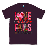 Plum love never fails i corintians 13 8 Classic Tee - NancyCooperArtShop