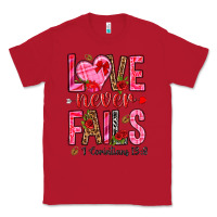 Red love never fails i corintians 13 8 Classic Tee - NancyCooperArtShop
