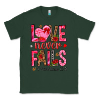 Sports Green love never fails i corintians 13 8 Classic Tee - NancyCooperArtShop