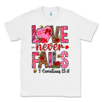 White love never fails i corintians 13 8 Classic Tee - NancyCooperArtShop
