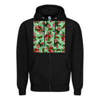 Black Christmas candy cane Zipper Hoodie - NancyCooperArtShop