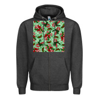 Charcoal Heather Christmas candy cane Zipper Hoodie - NancyCooperArtShop