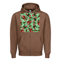 Chestnut Christmas candy cane Zipper Hoodie - NancyCooperArtShop
