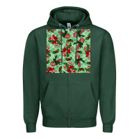 Sports Green Christmas candy cane Zipper Hoodie - NancyCooperArtShop