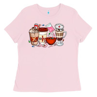 Bubblegum Pink Nurse Coffee Cups Ladies Tee - Artiststas