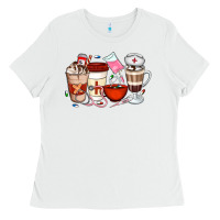 White Nurse Coffee Cups Ladies Tee - Artiststas