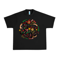 Black merry christmas Urban Heavy Tee - MaliasSmallBusiness