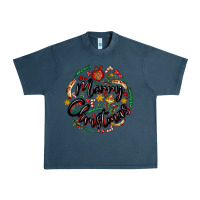 Midnight Navy merry christmas Urban Heavy Tee - MaliasSmallBusiness