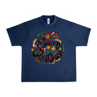 Navy merry christmas Urban Heavy Tee - MaliasSmallBusiness