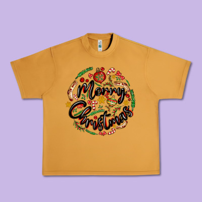 Merry Christmas Urban Heavy Tee Designed By Maliassmallbusiness