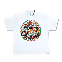 White merry christmas Urban Heavy Tee - MaliasSmallBusiness