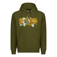 Army Green 2023 skeleton middle finger new year Premium Hoodie - CowGirlArtShop