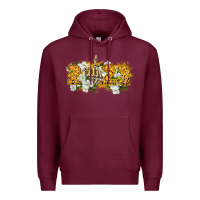 Burgundy 2023 skeleton middle finger new year Premium Hoodie - CowGirlArtShop