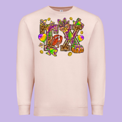Texas Mardi Gras Premium Sweatshirt Designed By Howdyjamesfarm