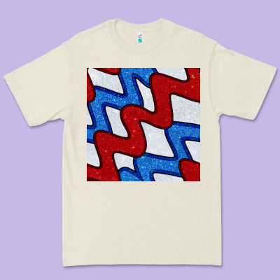 Glitter 4th Of July Seamless Pattern Premium Tee Designed By Bundleandbundleshop
