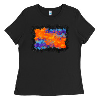 Black halloween bat background Ladies Tee - BundleAndBundleShop