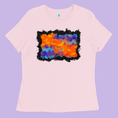 Halloween Bat Background Ladies Tee Designed By Bundleandbundleshop