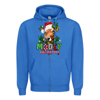 True Royal Mooey Christmas Zipper Hoodie - texasbilliewilder