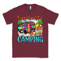 Burgundy summer camping Classic Tee - JahusDesignShop
