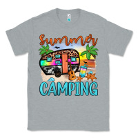 Heather Grey summer camping Classic Tee - JahusDesignShop
