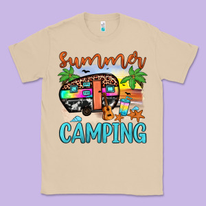Summer Camping Classic Tee Designed By Jahusdesignshop