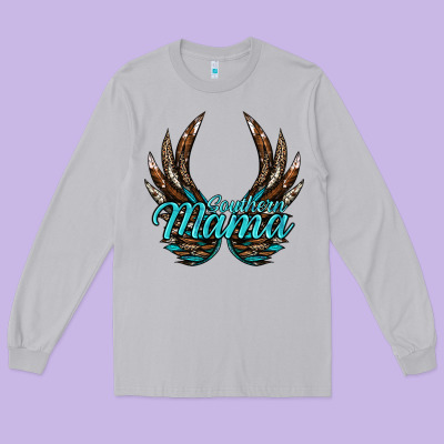 Southern Mama Long Sleeve Tee Designed By Jahusdesignshop