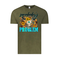 Vintage Olive somebodys problem Vintage Tee - NancyCooperArtShop