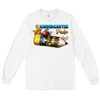 White kindergarten dude Long Sleeve Tee - BundleAndBundleShop